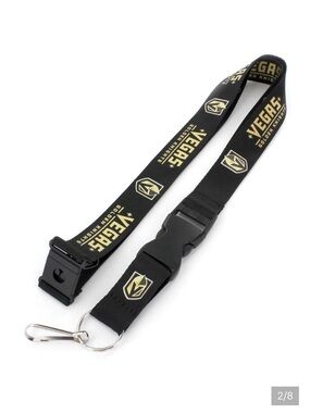 Las Vegas Golden Knights Black Lanyard w breakaway key clip NwT
